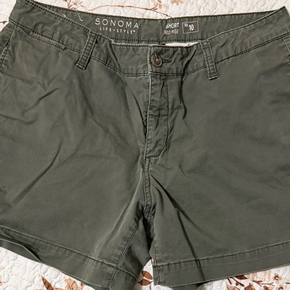 Sonoma Dark Green Casual Shorts